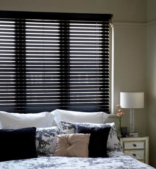 Black Wooden Venetian Blinds