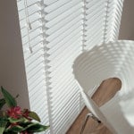 Bright White Painted Wooden Venetian Blinds
