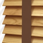 Light Oak Wood Venetian Blinds With Tapes