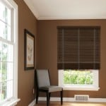 Cheap rich mahogany Venetian blinds with tapes