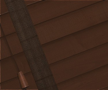 rich mahogany wooden venetian blinds with tapes