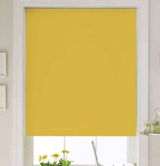 cheap yellow roller blind with dim out fabric