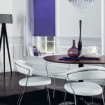 purple roller blind with dim out fabric