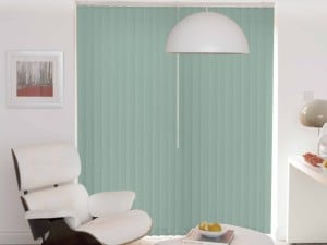 duck egg blue vertical blinds