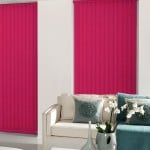 bright pink vertical blinds