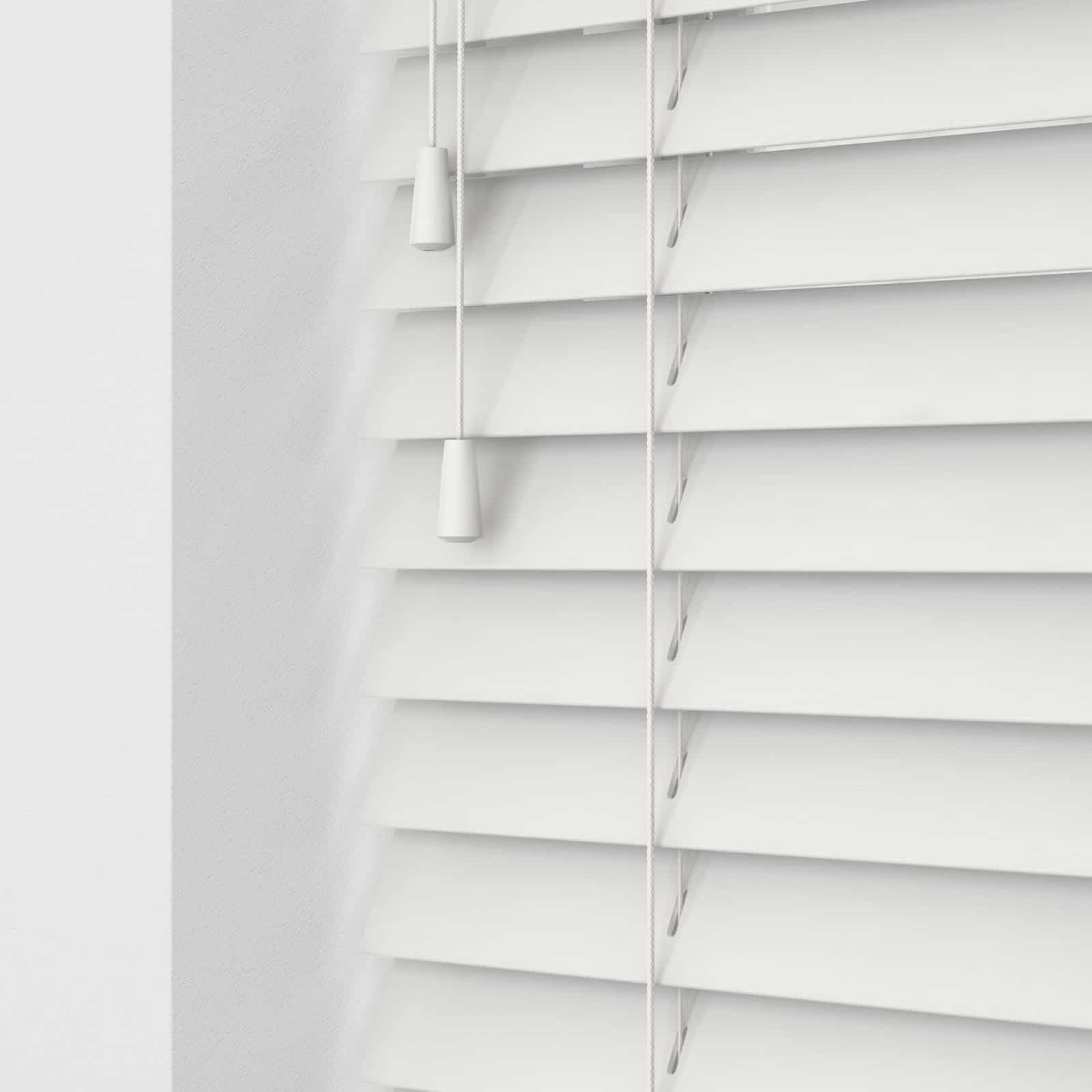 Luxury White Faux Wood Venetian Blind 120/150cm Drop Home Office Window Blind UK 