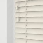 Cheap cream faux wooden venetian blinds with cords
