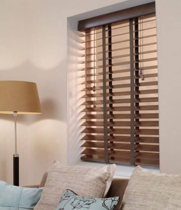 Next Day Walnut Wood Venetian Blinds With Tapes