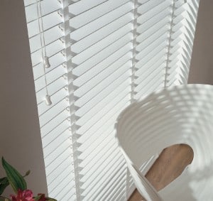 Next Day White Wood Venetian Blinds With Tapes