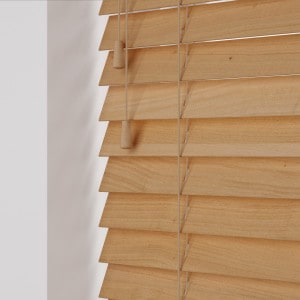 Tuscan Oak Wooden Venetian blinds with cords