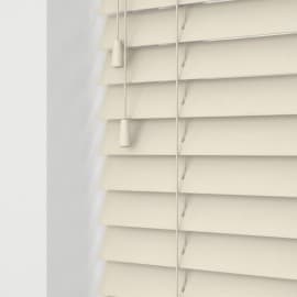 Made to Measure Real Wood Wooden Venetian Cream Blind with 27mm Slats 