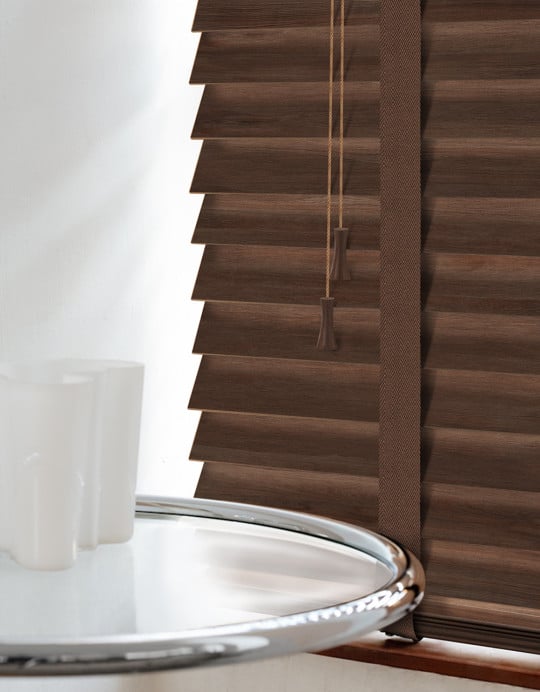 Walnut Wood Venetian Blinds With Tapes