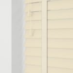 Cheap Butter Cream Faux Wood Venetian Blinds With Tapes Wood Grain Effect