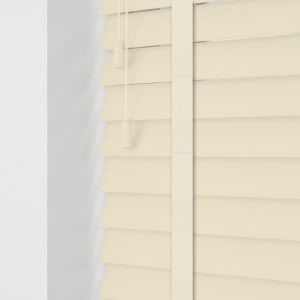Cheap Butter Cream Faux Wood Venetian Blinds With Tapes Wood Grain Effect