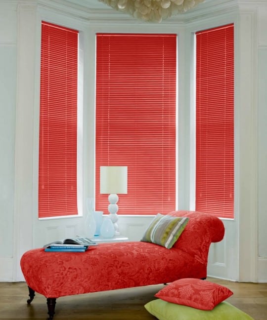 Red Aluminium Venetian Blinds