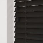 Dark Wenge Faux Wooden Venetian Blinds With Cords