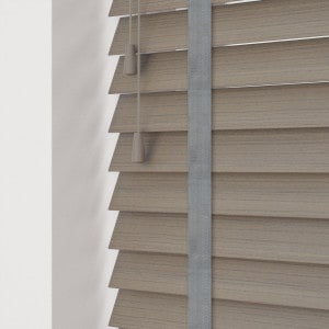 Cheap Grey Faux Wood Blind With Tapes