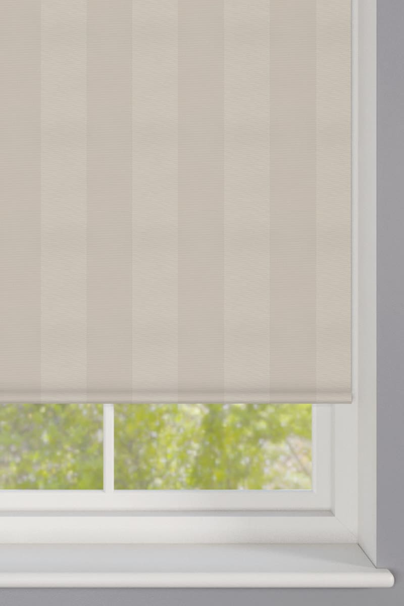 Grey Stripe Dim Out Roller Blind Made To Measure Striped Roller Blinds 