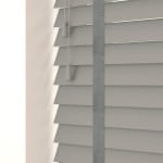 Steel Grey Faux Wood Venetian Blinds With Tapes
