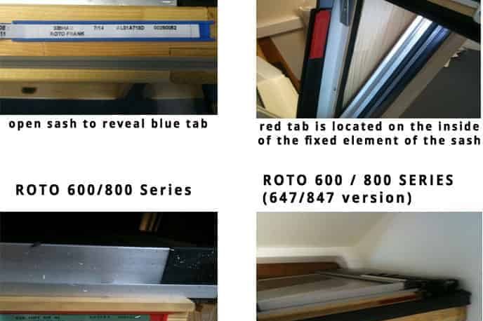 Roto window size identification guide