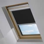 Black Motorised Electric Solar Powered Remote Control Skylight Blinds