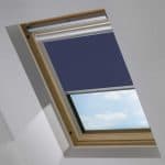 Blue Motorised Electric Solar Powered Remote Control Skylight Blinds