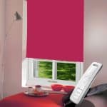 bright pink electric motorised remote control roller blinds