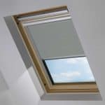 Grey Motorised Electric Solar Powered Remote Control Skylight Blinds