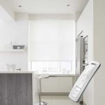 white electric motorised remote control roller blinds