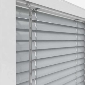 Silver UPVC Perfect Fit Blind Controls Close Up