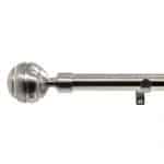 Stainless Steel Ribbed Ball Eyelet Curtain Pole