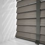 cheap dark grey faux wooden blinds with tapes