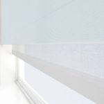 Double Roller Blind Mineral & White Motorised