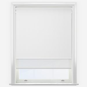 Double Roller Blind Porcelain & White Motorised