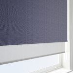 Double Roller Blind Indigo & Grey Motorised