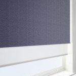 Double Roller Blind Indigo & White Motorised