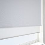 Double Roller Blind Mineral & White Motorised