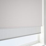 Double Roller Blind Pebble & Grey Motorised