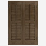 cheapest real wood shutter chestnut brown