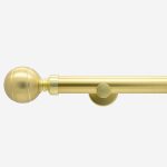 Brushed Gold Lined Ball Curtain Pole