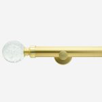 Brushed Gold Glass Bubbles Curtain Pole