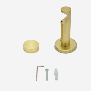 Curtain Pole fittings in Brushed Gold