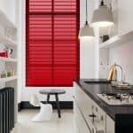 Red Aluminium Venetian Blind