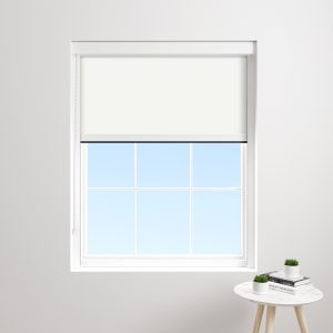 White Black blocOut XL Blind Without Pelmet