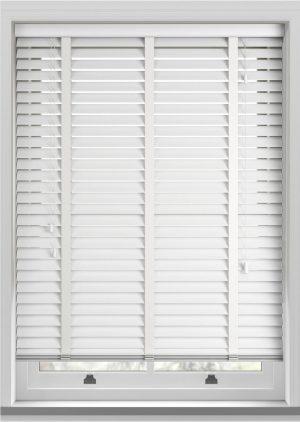 Cheap White 50mm Wood Venetian Blind with Tapes