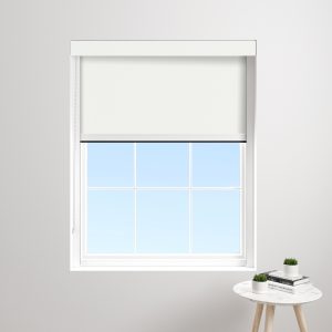 White Black blocOut XL Blind With Pelmet