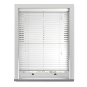 Cheapest Bright White 50mm Wood Venetian Blind