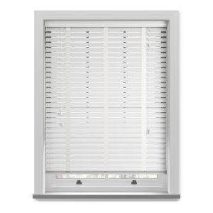 Cheapest White Woodgrain Real Wood Texture Venetian Blind with Tapes