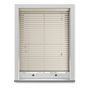 Sale Cream 50mm Woodgrain Real Wood Texture Venetian Blind