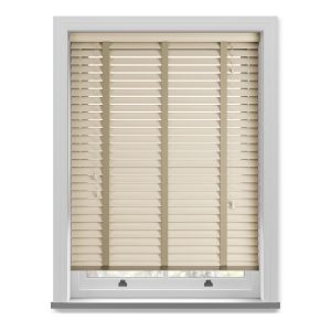 Cheapest Cream Buttercream 50mm Wood Venetian Blind with Tapes